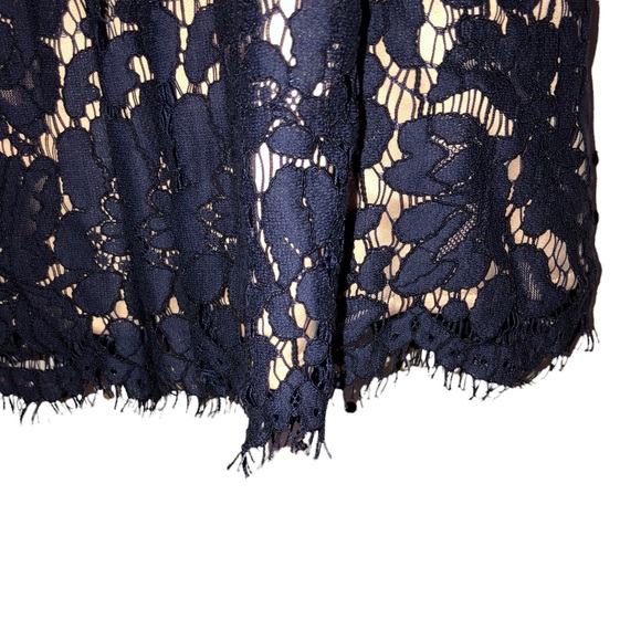 Boston Proper Eliza J Navy Floral Midi Skirt 3 Layers including Spandex liner 8 - Picture 7 of 7